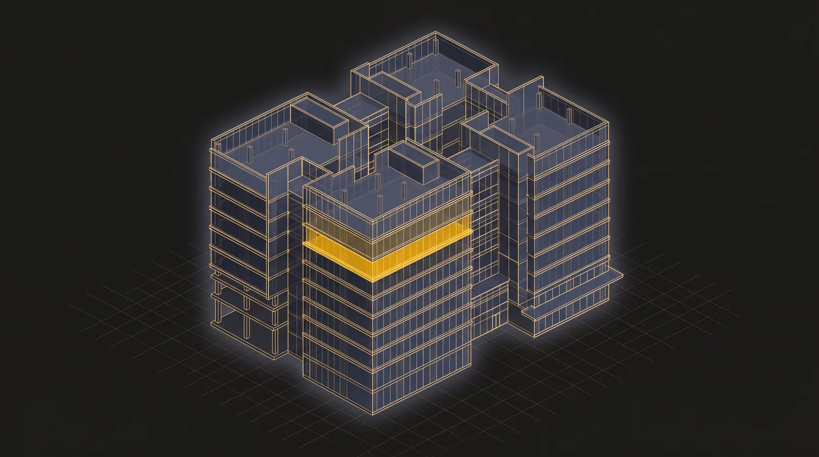 Three-dimensional building model in the Core design viewer